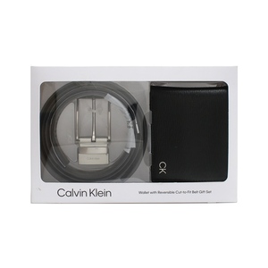 【新品 未使用 送料無料】カルバンクライン CALVIN KLEIN ベルト＆二つ折り財布セット 41CK240001 メンズ ブラック CK