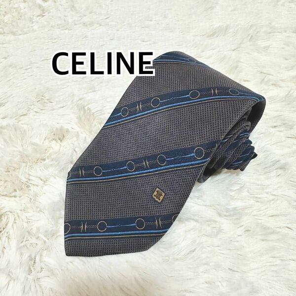 CELINE ネクタイ　ロゴマーク