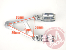 カフェレーサー ビレット アルミヘッドライトホルダー ステー シルバー 35mm 33mm_画像7