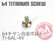 64チタン製スクリーンボルト M5×16mm P0.8 5本セット ゆうパケット対応 焼き色付き Ti-6Al-4V_画像3