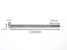 64チタン合金ボルト M6×110mm P1.0 1本 テーパーキャップ ゆうパケット対応 焼き色なし Ti-6Al-4V_画像4