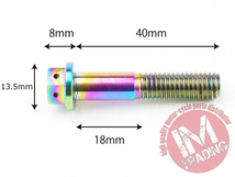 64チタン合金ボルト デュアルドライブ M8×40mm P1.25 ゆうパケット対応 焼き色有り Ti-6Al-4V_画像3