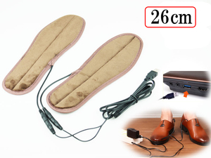 underfoot warm USB supply of electricity electric heating insole 26cm USB supply of electricity middle bed protection against cold heat insulation chilling . cancellation underfoot temperature .