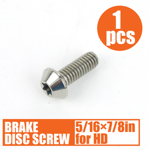 64 titanium alloy made brake disk bolt Harley for 5/16-18×7/8in 1 pcs natural Dyna Softail sport Star and so on 