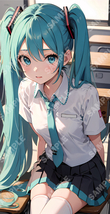 S70314-初音 ミク コスプレ アート 美少女 超大バスタオル 毛布 タペストリー ポスター 抱き枕カバー系 100×50cm_画像1