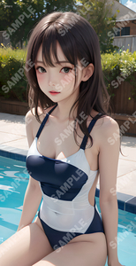 S70912- школьный купальник костюмированная игра искусство прекрасный девушка супер большой банное полотенце одеяло гобелен постер Dakimakura покрытие серия 100×50cm