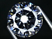 6.84ct 10mm 究極のExcellent cut 大粒キュービックジルコニア 理想的なラウンドブリリアンカット 人の手が一切触れていない完全未使用新品_画像6