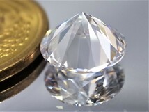 6.84ct 10mm 究極のExcellent cut 大粒キュービックジルコニア 理想的なラウンドブリリアンカット 人の手が一切触れていない完全未使用新品_画像7