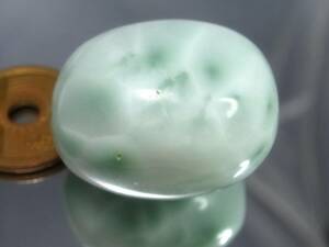 142.80ct 新品・珍しいライトグリーンカラー天然ラリマー磨き原石 ドミニカ産