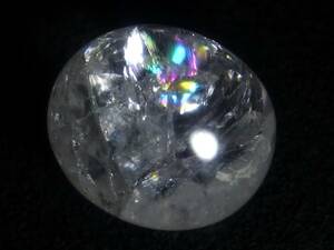 40.75ct 天然レインボーアイスデビルクオーツ 磨き原石 マダガスカル産