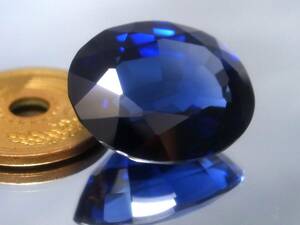 39.47ct new goods * extra-large size * highest grade. royal blue mogok color compound sapphire 