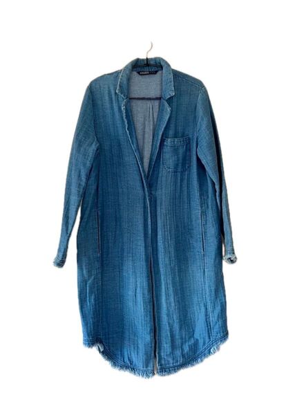 ZARA BASIC デニムロングジャケット ダメージ加工