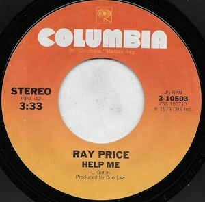 Ray Price / Help Me 7インチ b/w Nobody Wins Columbia US盤 1973