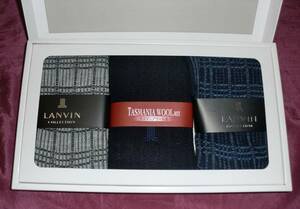 新品未使用　LANVIN　デパート箱入　靴下3足セット　レナウン日本製　LANVINcollection　25-27cm　プレゼントにも　送料込