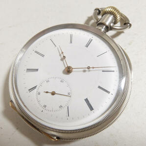 商館時計 コロン商会 獅子印（高級品） 16石 銀無垢ケース 分解清掃済み 綺麗ですの画像2