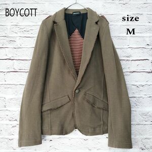 【ダメージ加工】ボイコット BOYCOTT 切りっぱなし風 テーラードジャケット