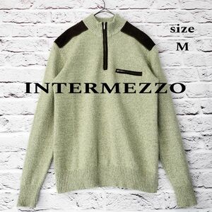 【カシミヤ混】インターメッツォ INTERMEZZO ハーフジップ ニット