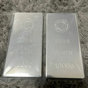 純銀 地金 銀 インゴット 1kg × 2枚 新品未開封品 徳力本店製の画像1