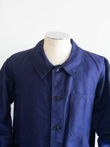 [ dead stock ]50s 60s 70s Work jacket euro Vintage French Work coverall France made cotton cotton drill 