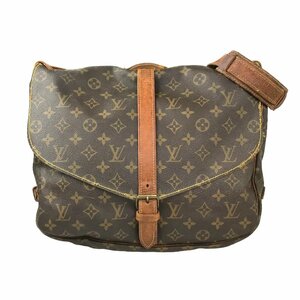 【1円～】ルイヴィトン LOUIS VUITTON ショルダーバッグ モノグラム ソミュール35 M42254 8902VI ブラウン レザー 中古