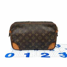 【1円～】ルイヴィトン LOUIS VUITTON バッグ クラッチバッグ コンピエーニュ28 M51845 883SL モノグラム レザー ブラウン 中古_画像4