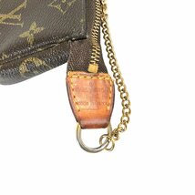 【1円～】ルイヴィトン LOUIS VUITTON バッグ ポーチ モノグラム ミニポシェットアクセソワール M58009 FL3097 PVC レザー ブラウン 中古_画像9