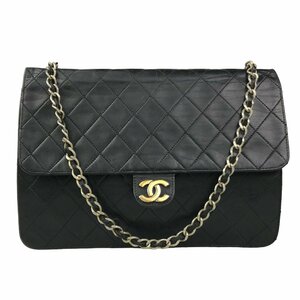 1円～ シャネル CHANEL バッグ チェーンショルダーバッグ マトラッセ ラムスキン ココマーク レザー ゴールド金具 ブラック 中古