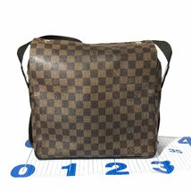 【1円～】ルイヴィトン LOUIS VUITTON バッグ ショルダーバッグ ダミエ エベヌ ナヴィグリオ N45255 レザー ブラウン 中古_画像4