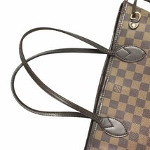 【中古】ルイヴィトン LOUISVUITTON バッグ トートバッグ ネヴァーフルPM N41359 VI1018 レザー ブラウン ダミエ 中古_画像5