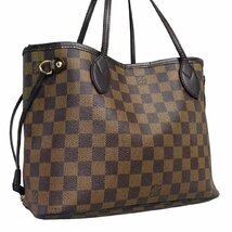 【中古】ルイヴィトン LOUISVUITTON バッグ トートバッグ ネヴァーフルPM N41359 VI1018 レザー ブラウン ダミエ 中古_画像1