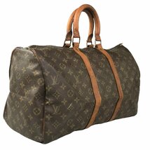 【1円～】 ルイヴィトン LOUIS VUITTON バッグ ボストンバッグ キーポル45 モノグラム M41428 レザー ブラウン ゴールド金具 中古_画像2