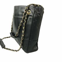 【1円～】シャネル CHANEL バッグ ショルダーバッグ チェーンショルダーバッグ マトラッセ 0番台 ブラック ゴールド金具 中古_画像3