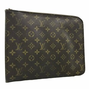 【1円～】ルイヴィトン LOUIS VUITTON バッグ セカンドバッグ クラッチバッグ ポッシュ・ドキュマン モノグラム M53456 レザー ブラウン 中