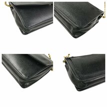 【1円～】シャネル CHANEL 財布 チェーンウォレット チェーンショルダー 4番台 ココマーク キャビアスキン ブラック ゴールド金具 中古_画像10