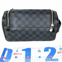 【1円～】ルイヴィトン LOUIS VUITTON バッグ クラッチバッグ グラフィット トワレ ポーチ N47625 BA1186 ブラック レザー 中古_画像4