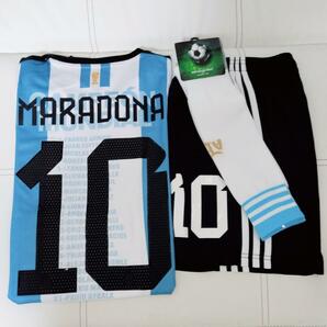 マラドーナ限定品 アルゼンチン代表 160サッカーユニフォーム キッズの画像2