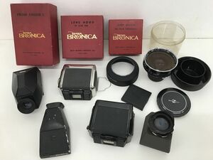 ●営KW761-80　【カメラレンズまとめ】 BRONICA PRISM FINDER C / LENS HOOD 75-100㎜ / NIKKOR-H 1:3.5 5㎝ / カメラ アクセサリー 他 ⑤