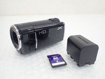 D810-60　JVC GZ-HM690-B　光学40倍　ハイビジョンメモリームービー　ハンディ　ビデオカメラ　稼働品/BN-VG121 バッテリー付き SDカード_画像1