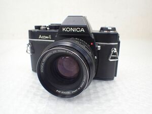 OH138-60　⑫KONICA　MF一眼レフカメラ コニカ　ACOM-１　ボディ/レンズ HEXANON AR 50mmF1.7 中古現状品