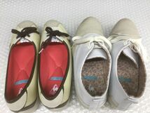 YS368-60【未使用保管品＆中古品2点まとめ】le coq sportif(ルコックスポルティフ)スニーカー モンペリエ 2WD 24.5cm/25cｍ/レディースt_画像3