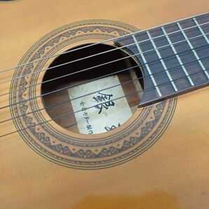 D907-160 全音ギター製作所謹製 銀玲 クラシックギター 弦楽器 ソフトケース付き の画像6