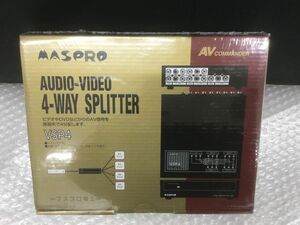 D955-60【未開封保管品】 MASPRO マスプロ電工 AV4分配器 VSP4 ピンジャック 24金メッキ端子 AUDIO-VIDEO 4way SPLITTER/t