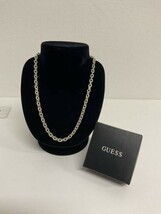 営AD737-60◆ GUESS ／ ゲス シルバー (925S刻印)総重量47.79g チェーン ネックレス 箱あり_画像1