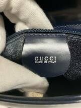 SKT607-80◆ GUCCI グッチ エナメル ネイビー 肩掛け ワンショルダーバッグ_画像5