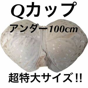 【Qカップ】アンダー100cm 新品未使用品　タグ付き　ブラジャー　超大きいサイズ　特大サイズ　グラマーサイズ　大きいサイズ　ブラ　