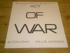 12’LP：ELTON JOHN & MILLIE JACKSON ACT OF WAR エルトン・ジョン ミリー・ジャクソン：UK盤