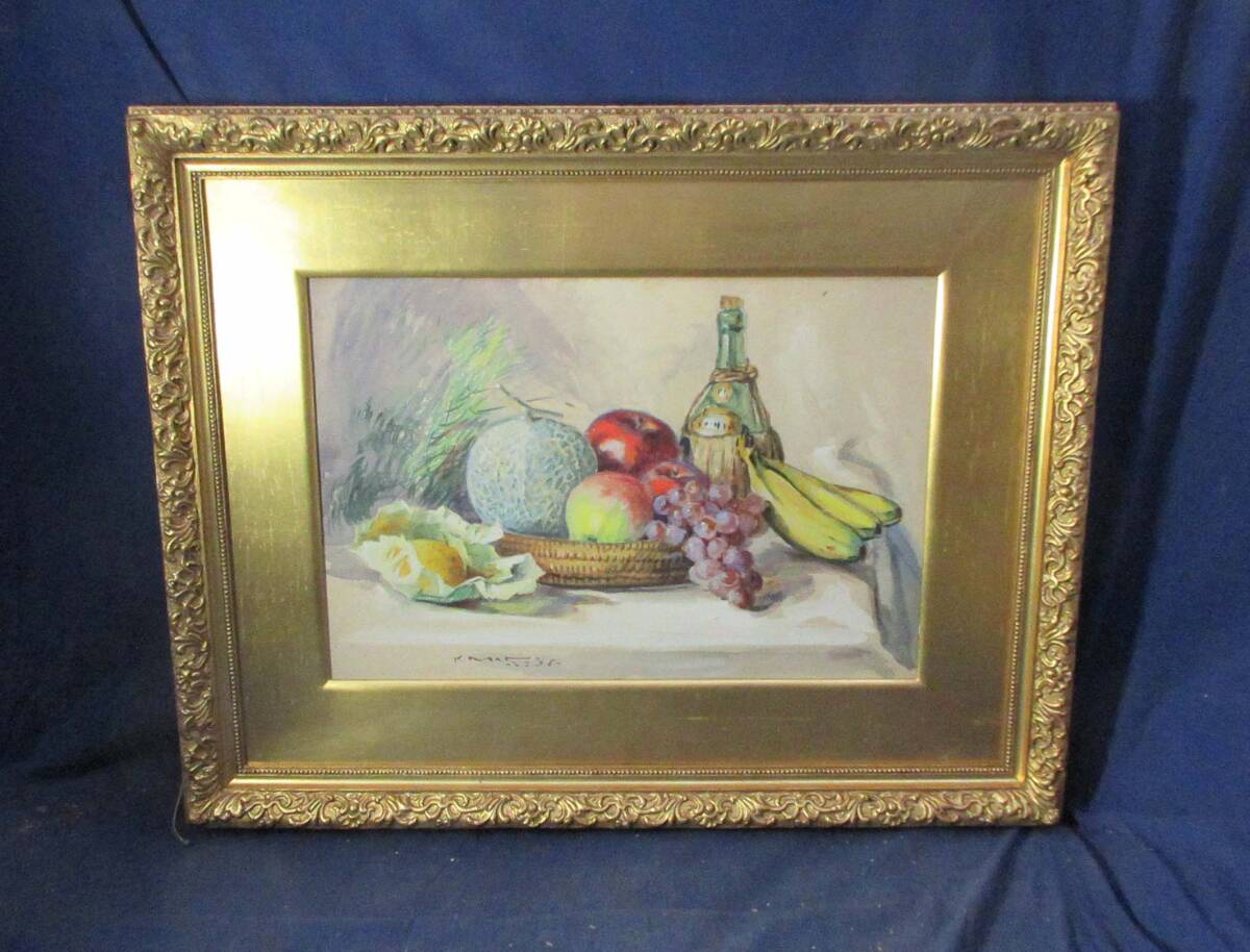 503272 Aquarelle de Kitaro Mano, titre provisoire Nature morte (Peintre) Membre de la Japan Watercolour Association, Peinture, Peinture à l'huile, Nature morte