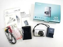 極美品 Canon IXY DIGITAL 910 is SILVER　コンデジ デジカメ デジタルカメラ シルバーカラー ケース 取扱説明書 箱付き キャノン 中古_画像1