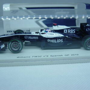 送料350円～ spark 1/43 Williams FW32 Spanish GP 2010 #9 R.Barrichello ウィリアムズ バリチェロ スペインGPの画像2