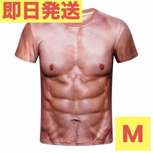 おもしろ3DTシャツM 筋肉 ムキムキ マッチョ男 イベント お花見 歓迎会